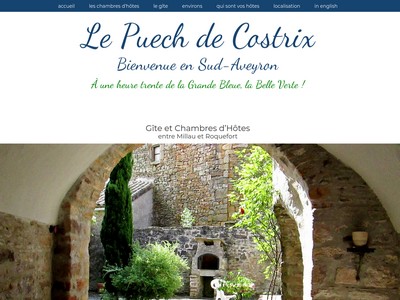 Le Puech de Costrix, chambre d'hôtes et table d'hôtes en sud Aveyron